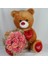 Buket Güller 15 Li Cipso Sarmalı Demet & Sevimli Peluş Ayıcık 50 cm Sevgiliye Set Hediye 5