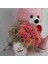 Buket Güller 15 Li Cipso Sarmalı Demet & Sevimli Peluş Ayıcık 50 cm Sevgiliye Hediye Set 1