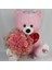 Buket Güller 15 Li Cipso Sarmalı Demet & Sevimli Peluş Ayıcık 50 cm Sevgiliye Hediye Set 2