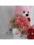 Demet Güller 15 Li Cipso Sarmalı Buket & Sevimli Peluş Ayıcık 50 cm Altın Kaplama Papatya Kolye 3