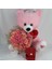 Demet Güller 15 Li Cipso Sarmalı Buket & Sevimli Peluş Ayıcık 50 cm Altın Kaplama Papatya Kolye 5