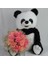 Buket Güller 15 Li Cipso Sarmalı Demet Sevimli Peluş Panda 50 cm Sevgiliye Hediye 3