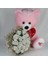 Buket Güller 20 Li Cipso Sarmalı Demet & Sevimli Peluş Ayicik 50 cm Sevgiliye Hediye 2