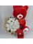 Buket Güller 20 Li Cipso Sarmalı Demet & Sevimli Peluş Ayicik 50 cm Altın Kaplama Papatya Kolye 2