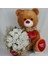 Buket Güller 20 Li Cipso Sarmalı Demet & Sevimli Peluş Ayicik 50 cm Sevgiliye Set Hediye 2