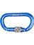 25KN Alüminyum Kaya Tırmanışı Güvenliği D Tipi Carabiner Mavi Bidgeli (Yurt Dışından) 4