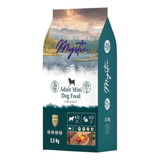 Mystic Mystic yetişkin Köpek Maması Az Tahıllı Mini Orta Kuzulu 2,5 kg