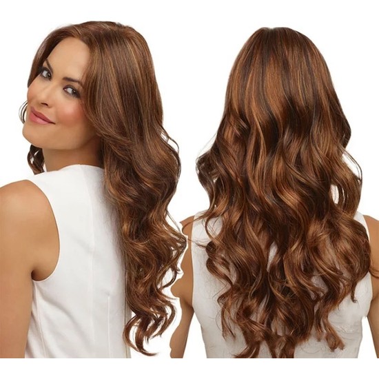 Cb Team Store Kadın Peruk Uzun Kıvırcık Açık Kahverengi Saç (Yurt Dışından)