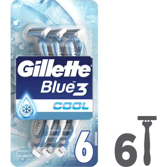 Gillette Blue3 Cool Kullan At Tıraş Bıçağı 6'lı