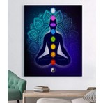 MonoStella Hint Buda Meditasyon 7 Çakra Yoga Spor Kanvas Tablo