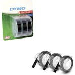 Dymo Junior / Omega 3'lü Siyah Yedek Şerit Etiket Makinesi İçin 9 mm x 3 mt