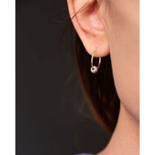 Papatya Silver 925 Ayar Gümüş 2 Renk Dorika Toplu Halka Küpe