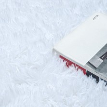 Rovigo Home Tüy Dökmez Tavşan Tüyü Post Halı Beyaz