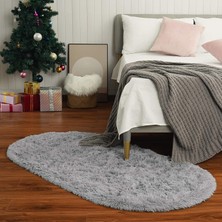 Rovigo Home Tüy Dökmez Tavşan Tüyü Post Halı Gri