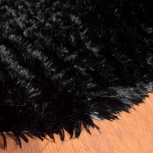 Rovigo Home Tüy Dökmez Tavşan Tüyü Post Halı Siyah