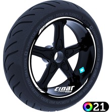 Çınar Extreme 4 Parçalı Keskin Jant Şeridi Sticker Reflektif, Floresan, Özel Renkler Çınar Extreme