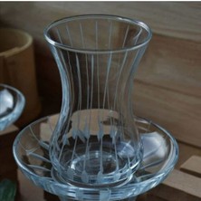 Paşabahçe 12 Parça Ince Belli Kristal Kesme Çay Takımı Kutulu