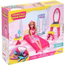 Fen Toys 03669 Dede, Linda'nın Yatak Odası Oyun Seti / +3 Yaş