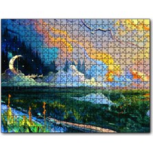 Cakapuzzle  Ebruli Doğa Orman 120 Parça Puzzle Yapboz Mdf (Ahşap)