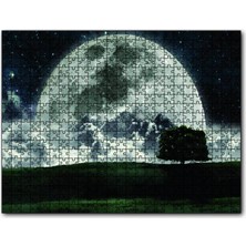 Cakapuzzle  Doğa Gecede Ay Güzelliği 120 Parça Puzzle Yapboz Mdf (Ahşap)