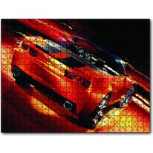 Cakapuzzle  Kırmızı Spor Otomobil 120 Parça Puzzle Yapboz Mdf (Ahşap)