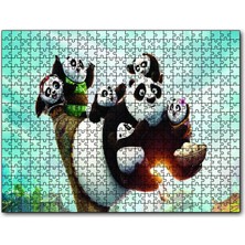 Cakapuzzle  Kungfu Panda Ailesi 120 Parça Puzzle Yapboz Mdf (Ahşap)