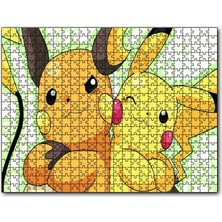 Cakapuzzle  Pikachu And Raichu  1000 Parça Puzzle Yapboz Mdf(Ahşap)