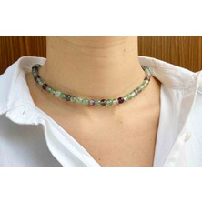 Mucize Taş Florit Taşı Doğaltaş Kolye 6 mm