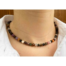 Mucize Taş Turmalin Taşı Doğaltaş Kolye 8 mm