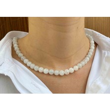 Mucize Taş Ay Taşı Doğaltaş Kolye 8 mm