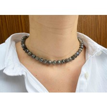 Mucize Taş Labradorit Taşı Doğaltaş Kolye 8 mm