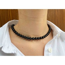 Mucize Taş Shungit Taşı Doğaltaş Kolye 8 mm