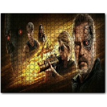 Cakapuzzle  Terminator Dark Fate Arnold ve Linda 120 Parça Puzzle Yapboz Mdf (Ahşap)