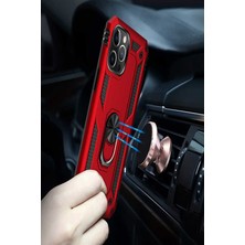 Case World Samsung Galaxy A22 4g ile Uyumlu Kapak Military Yüzüklü Stantlı Panzer Tank ile Uyumlu Kılıf - Siyah