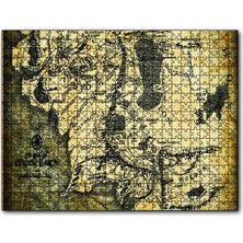 Cakapuzzle  Yüzüklerin Efendisi Harita 120 Parça Puzzle Yapboz Mdf (Ahşap)