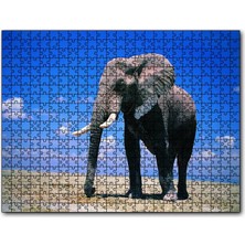 Cakapuzzle  Yalnız Fil 120 Parça Puzzle Yapboz Mdf (Ahşap)