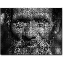 Cakapuzzle  Yaşlı Sakallı Gri Insan 120 Parça Puzzle Yapboz Mdf (Ahşap)
