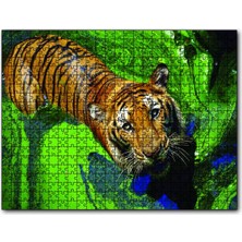 Cakapuzzle  Yosunlu Suda Kaplan 120 Parça Puzzle Yapboz Mdf (Ahşap)