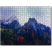 Cakapuzzle  Dik Yamaçlı Dumanlı Dağ 120 Parça Puzzle Yapboz Mdf (Ahşap)