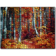 Cakapuzzle  Sonbaharda Orman 120 Parça Puzzle Yapboz Mdf (Ahşap)