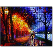 Cakapuzzle  Yağmurda Yürüyen Çift 120 Parça Puzzle Yapboz Mdf (Ahşap)