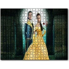 Caka Tablo Cakapuzzle  Beauty And The Beast Dan Stevens Emma Watson 120 Parça Puzzle Yapboz Mdf (Ahşap)