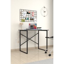 Bofigo 60X90 cm Çalışma Masası Bilgisayar Masası Ofis Ders Yemek Masası Antrasit