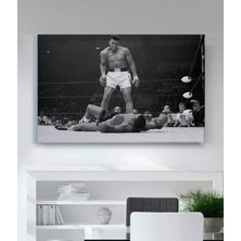 MonoStella Siyah Beyaz Muhammed Ali Kanvas Tablo
