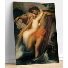 MonoStella Frederic Leighton Balıkçı ve Siren Kanvas Tablo