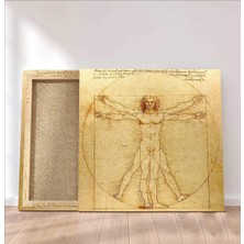 MonoStella Leonardo Da Vinci Vitruvian Man Kanvas Tablo