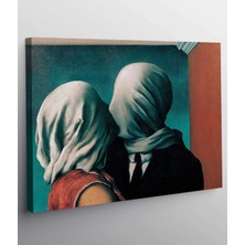 MonoStella Rene Magritte Aşıklar Kanvas Tablo