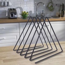 Go Dekor Modern Tasarım Metal Dergilik Kiti Iskandinav Üçgen 4 Gözlü Dergilik & Gazetelik