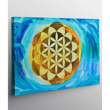 MonoStella Yaşam Çiçeği Sri Yantra Kanvas Tablo