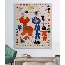 MonoStella Kanvas Tablo Joan Miro Personnage Et Oiseaux Kanvas Tablo